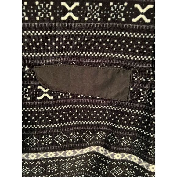 Jachs Cabin Sweaters Jachs Cabin Black White Fleece Pullover Sz Small - Picture 8 of 8